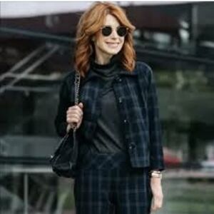 Cabi Connery Plaid Blazer Jacket Medium